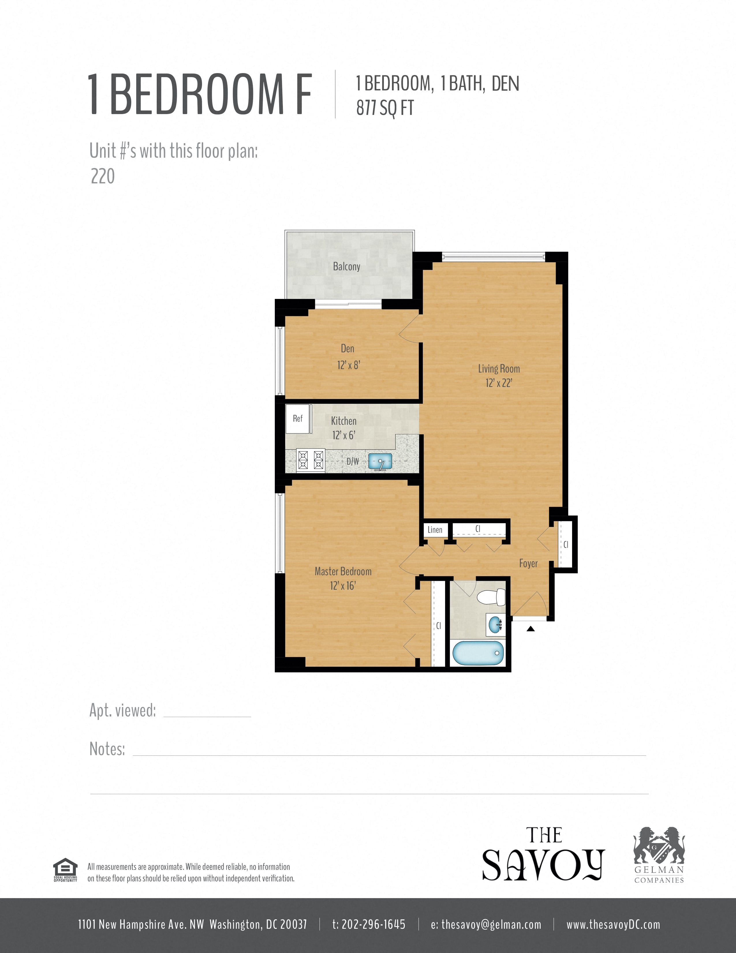 1 Bedroom + Den Image